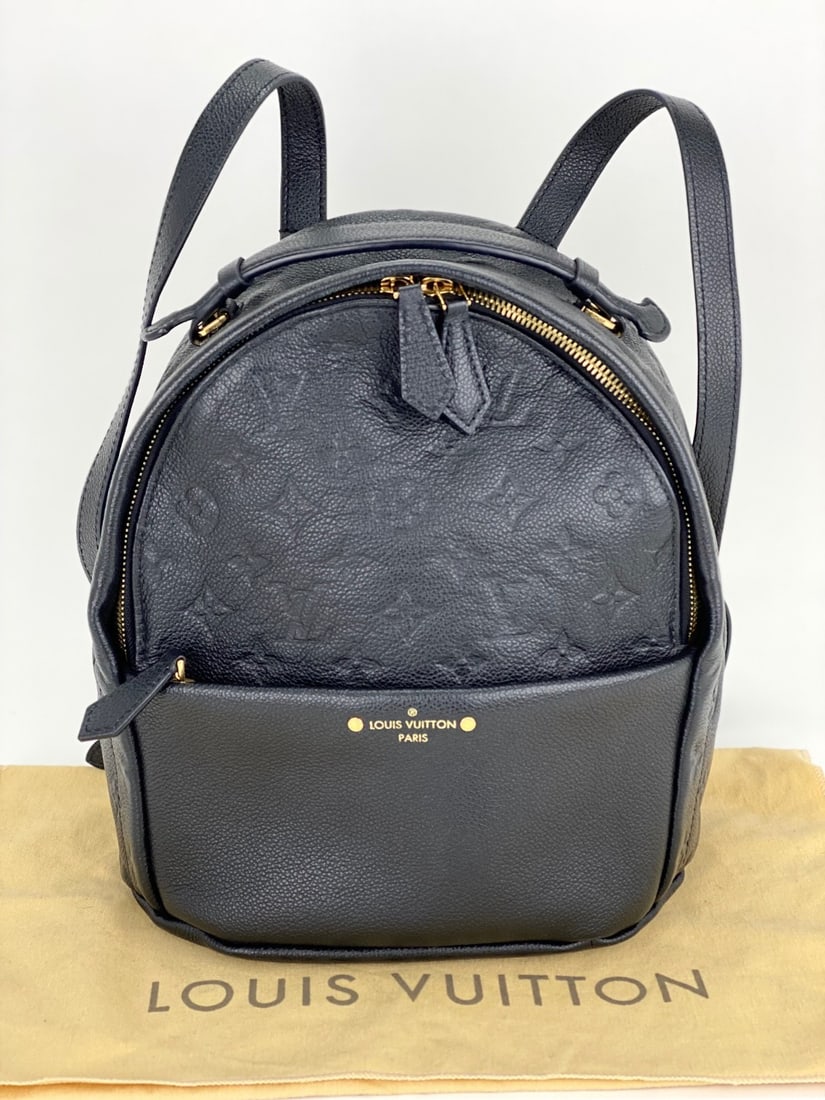Louis Vuitton Sorbonne Monogram Empreinte Backpack Black Leather: Louis Vuitton Sorbonne Monogram Empreinte Backpack Black Leather This luxurious Louis Vuitton Sorbonne Monogram Empreinte Backpack is the perfect blend of style and functionality for your travel needs