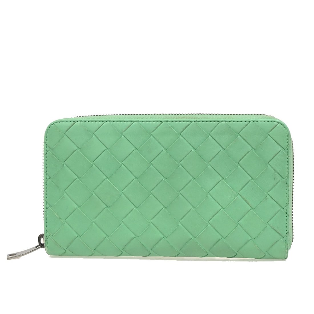 Green Intrecciato Leather Long Wallet by Bottega Veneta (1 of 1)