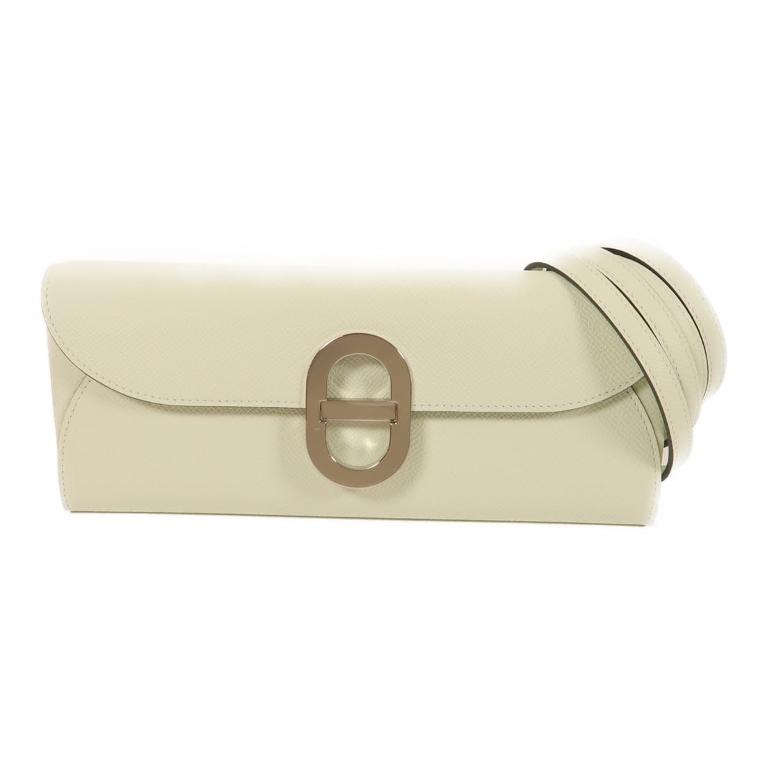 HERMES Maillon To Go Shoulder Bag Epsom Leather Vert Fizz: HERMES Maillon To Go Shoulder Bag Epsom Leather Vert Fizz Discover the elegance of the HERMES Maillon To Go Shoulder Bag, crafted from premium calfskin (cowhide) in a vibrant Vert Fizz green. This sty