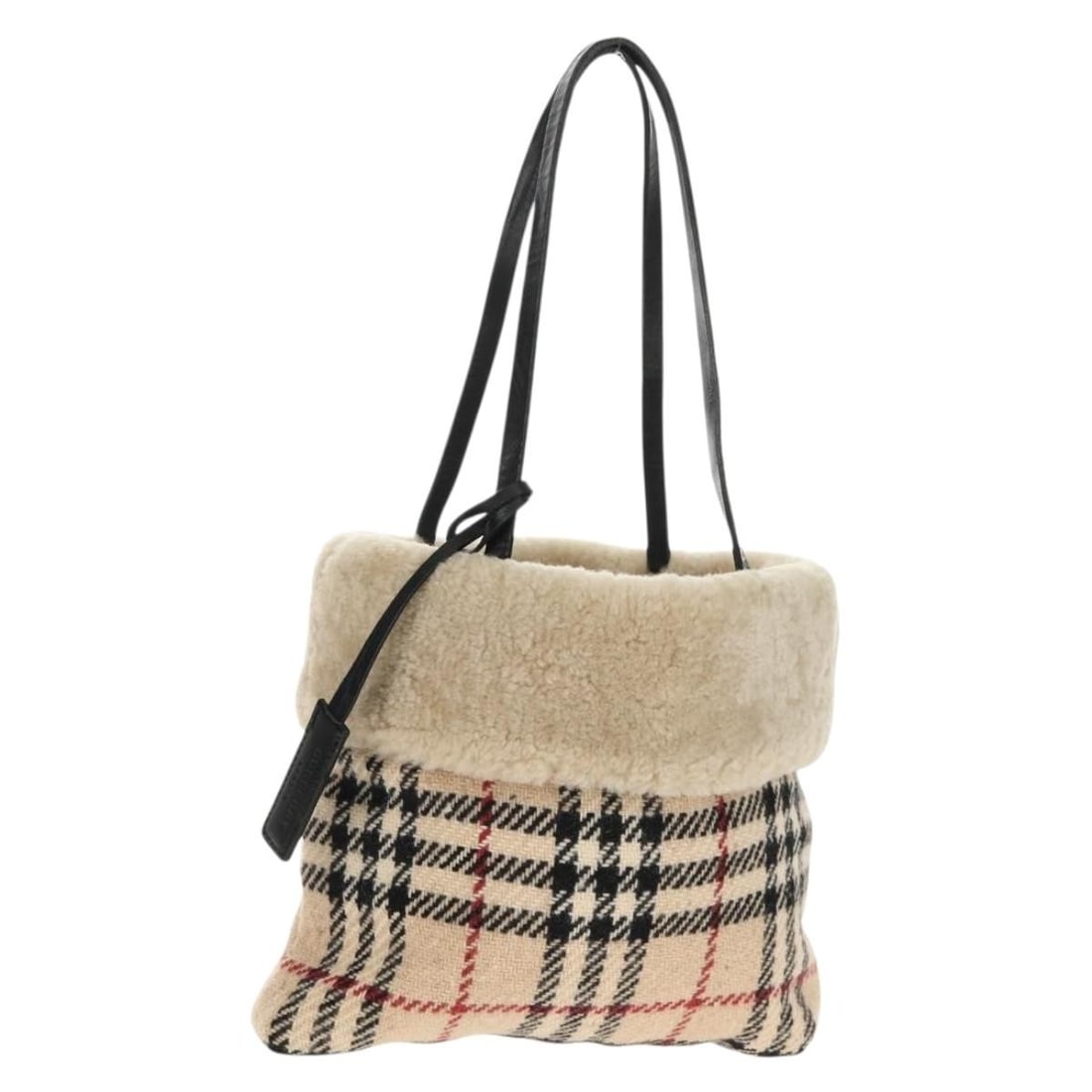 BURBERRY Nova Check Wool Tote Bag Beige Authentic: BURBERRY Nova Check Wool Tote Bag Beige Authentic This BURBERRY Nova Check Tote Bag showcases a classic design crafted from luxurious beige wool, perfect for adding a touch of sophistication to any ou