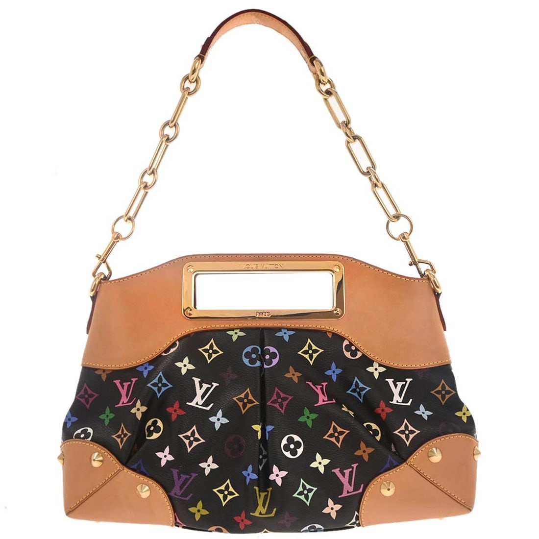 Louis Vuitton Black Multicolor Judy MM 2way Handbag M40256 (1 of 10)