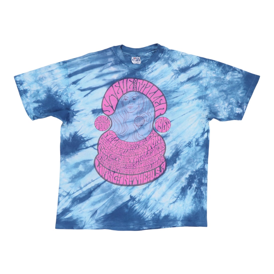 1990s Steve Miller Fillmore Vintage Tie Dye Shirt 100% Cotton: 1990s Steve Miller Fillmore Vintage Tie Dye Shirt 100% Cotton Discover a piece of music history with this original vintage 1990s Steve Miller Fillmore Tie Dye Shirt. This authentic vintage shirt featu