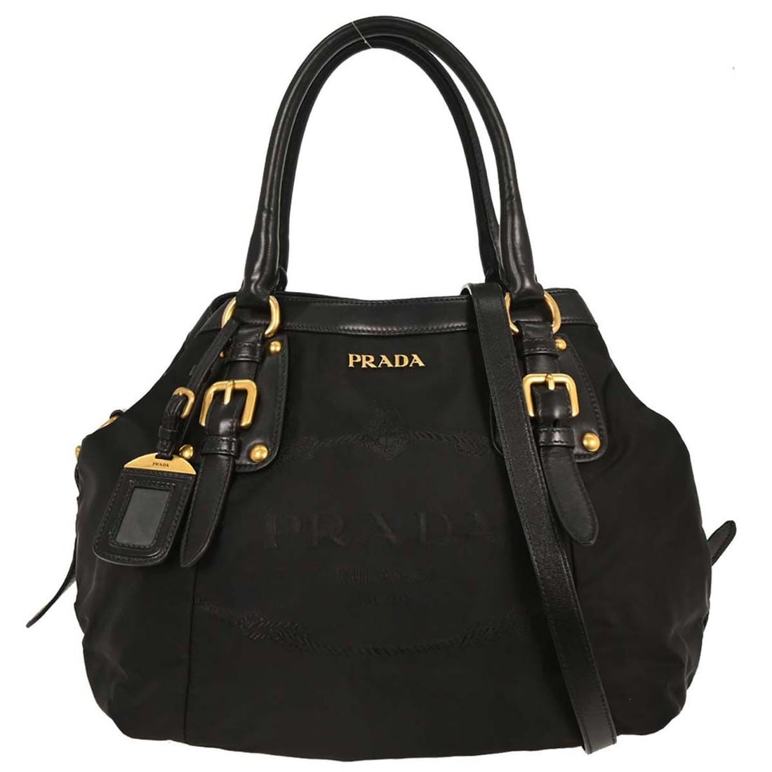 Prada Black Nylon 2way Tote Bag 31/S Casual Style (1 of 10)