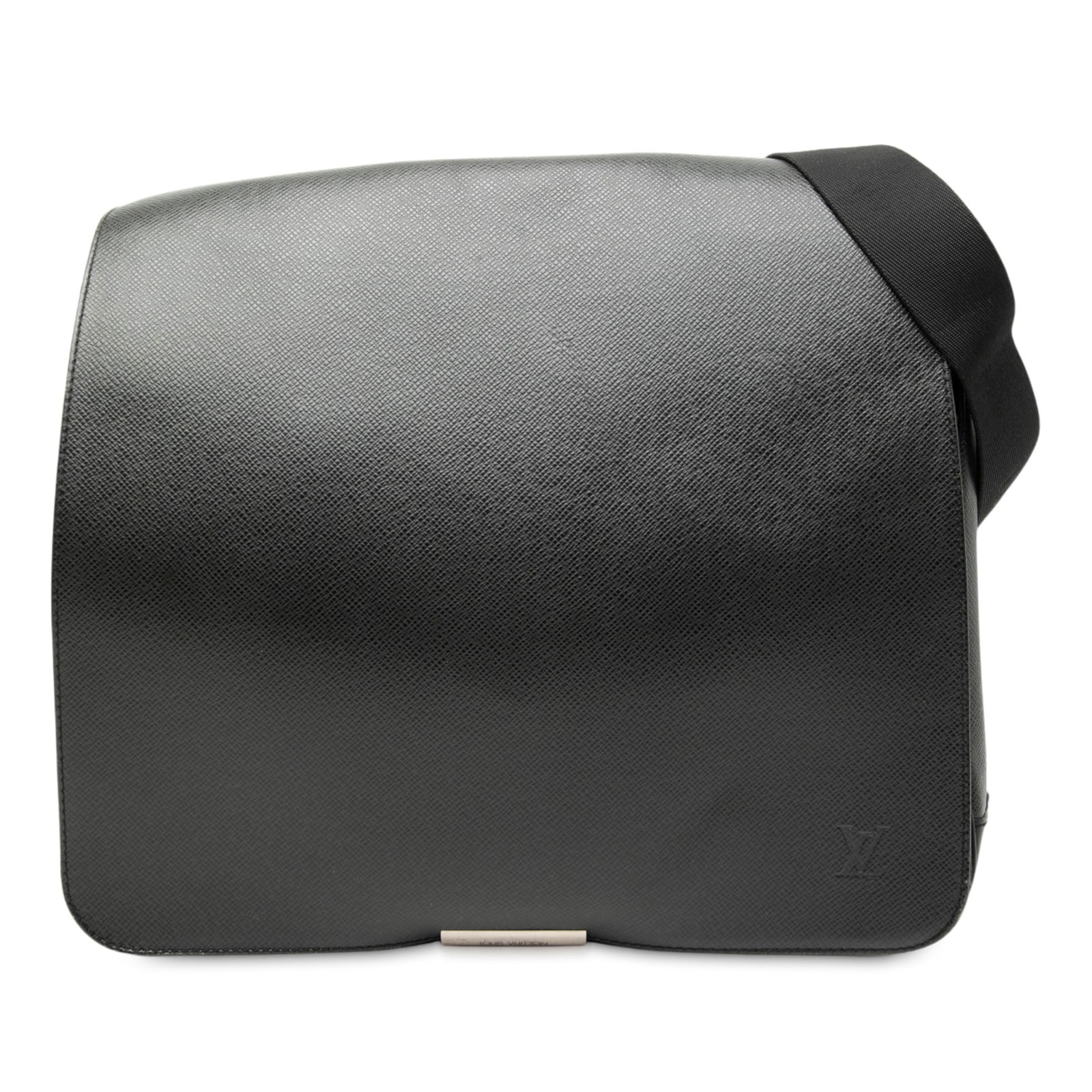 Louis Vuitton Taiga Viktor Black Leather Bag with Adjustable Strap: Louis Vuitton Taiga Viktor Black Leather Bag with Adjustable Strap Introducing the Louis Vuitton Taiga Viktor, a refined bag crafted from premium taiga leather. This elegant piece features an adjustab