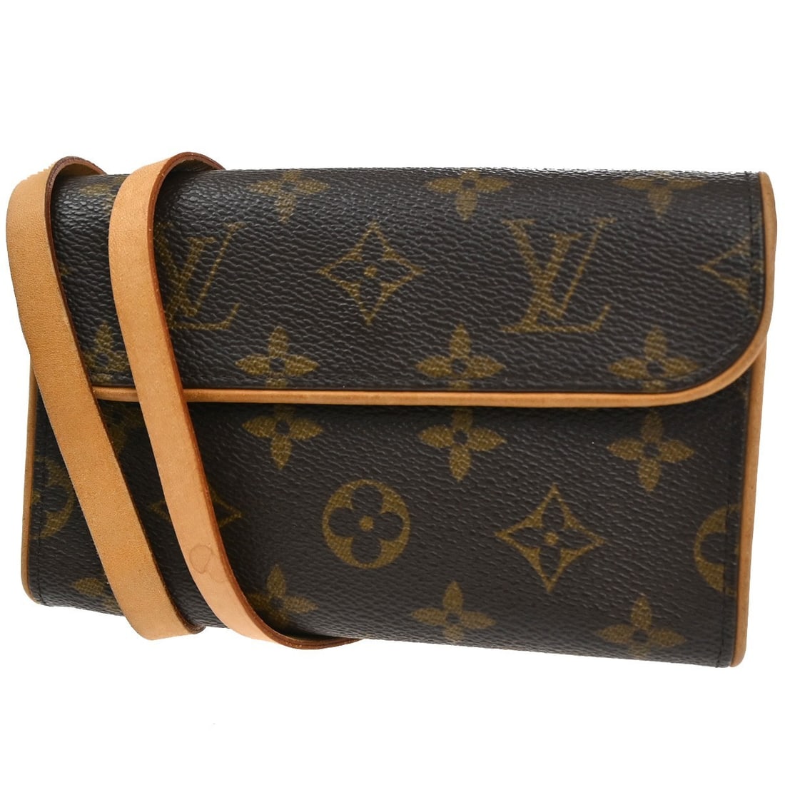 Florentine Pochette Belt Bag by Louis Vuitton in Brown: Florentine Pochette Belt Bag by Louis Vuitton in Brown This pre-owned Louis Vuitton Florentine Waist Bag features a brown exterior and is designed for female use. It shows some signs of use, including