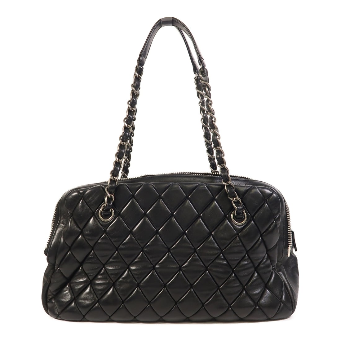 CHANEL CC Chain Shoulder Bag Black Lambskin Leather (1 of 15)