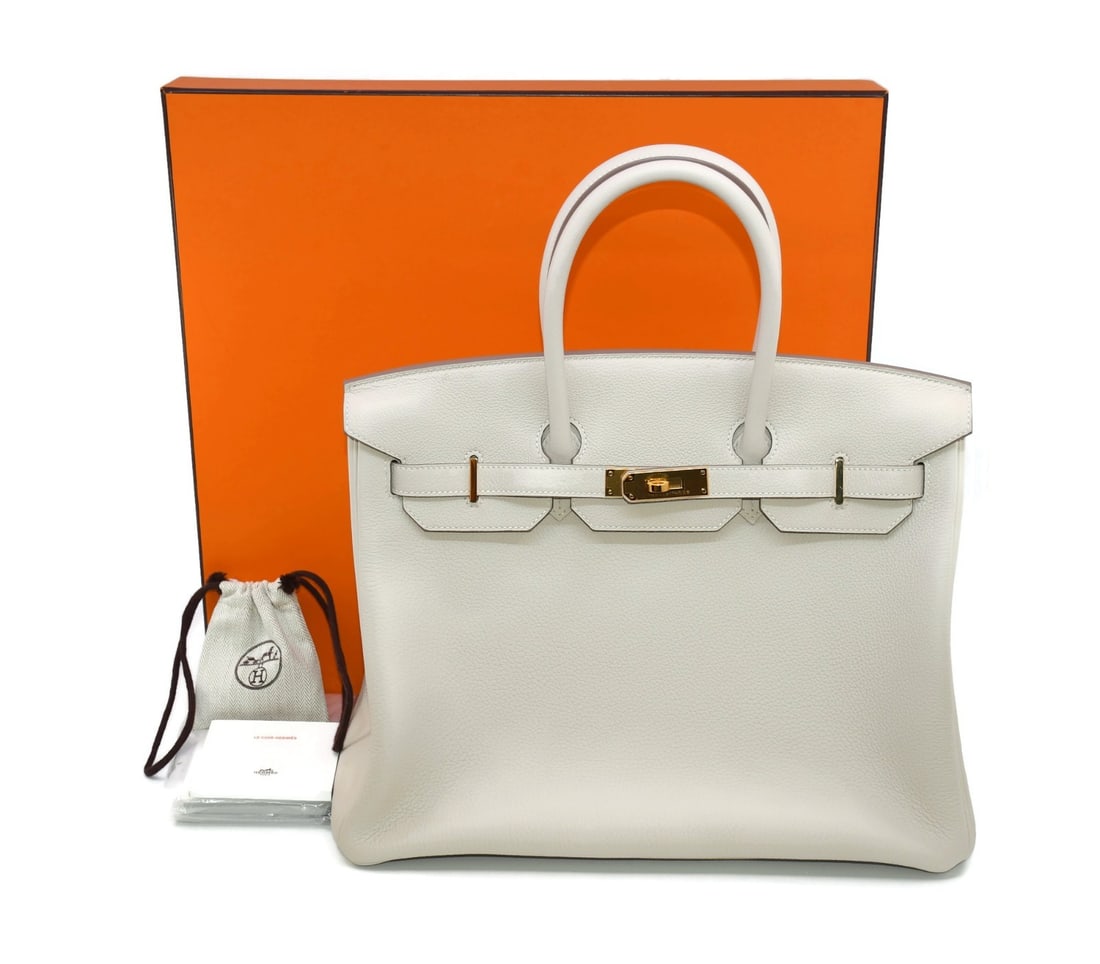 HERMES Birkin 35 Craie Togo Leather Top Handle Bag with Dustbag and Box (1 of 5)