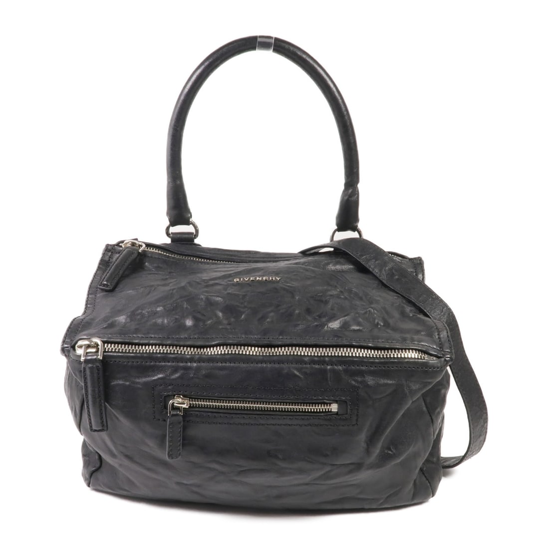 GIVENCHY Black Calfskin Leather Pandora Medium 2 Way Shoulder Bag BB05250004 (1 of 17)