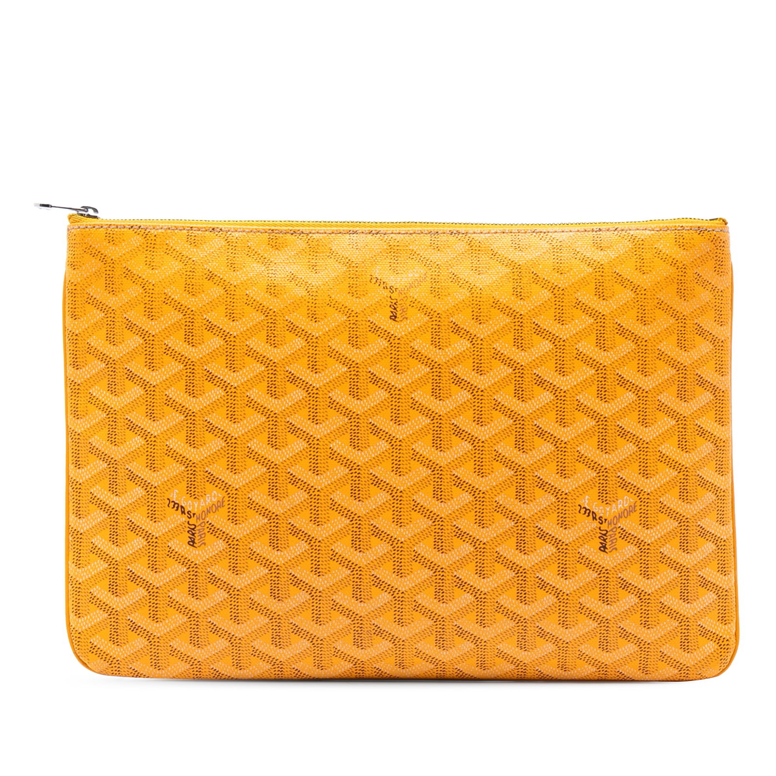 Goyard Senat MM Yellow Coated Canvas Pouch with Top Zip (1 of 7)