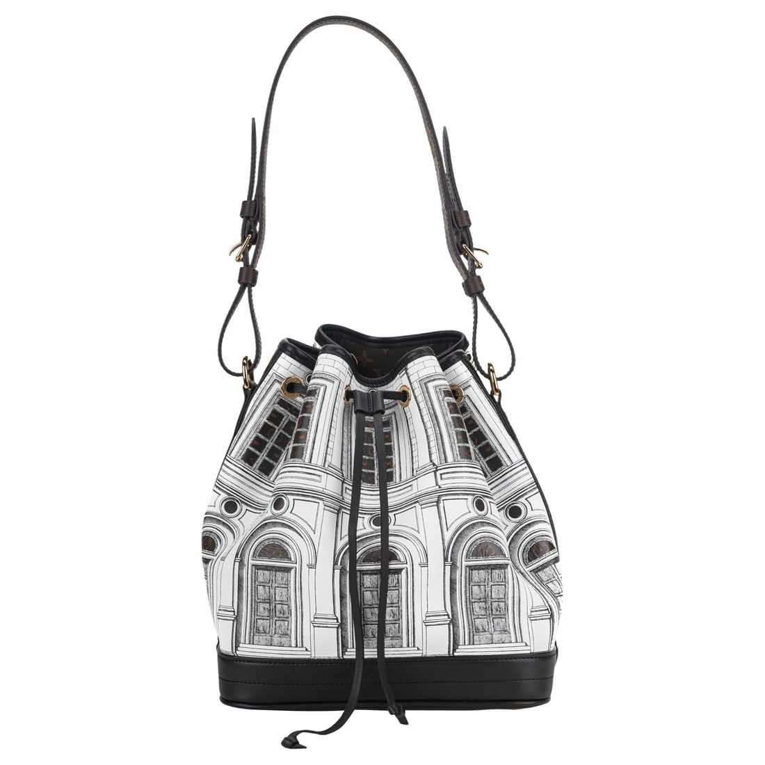 Louis Vuitton Fornasetti Bucket Bag Calfskin Black White NIB: Louis Vuitton Fornasetti Bucket Bag Calfskin Black White NIB Introducing the exquisite Louis Vuitton x Fornasetti Bucket Bag, a stunning collaboration that merges the iconic style of Louis Vuitton wit