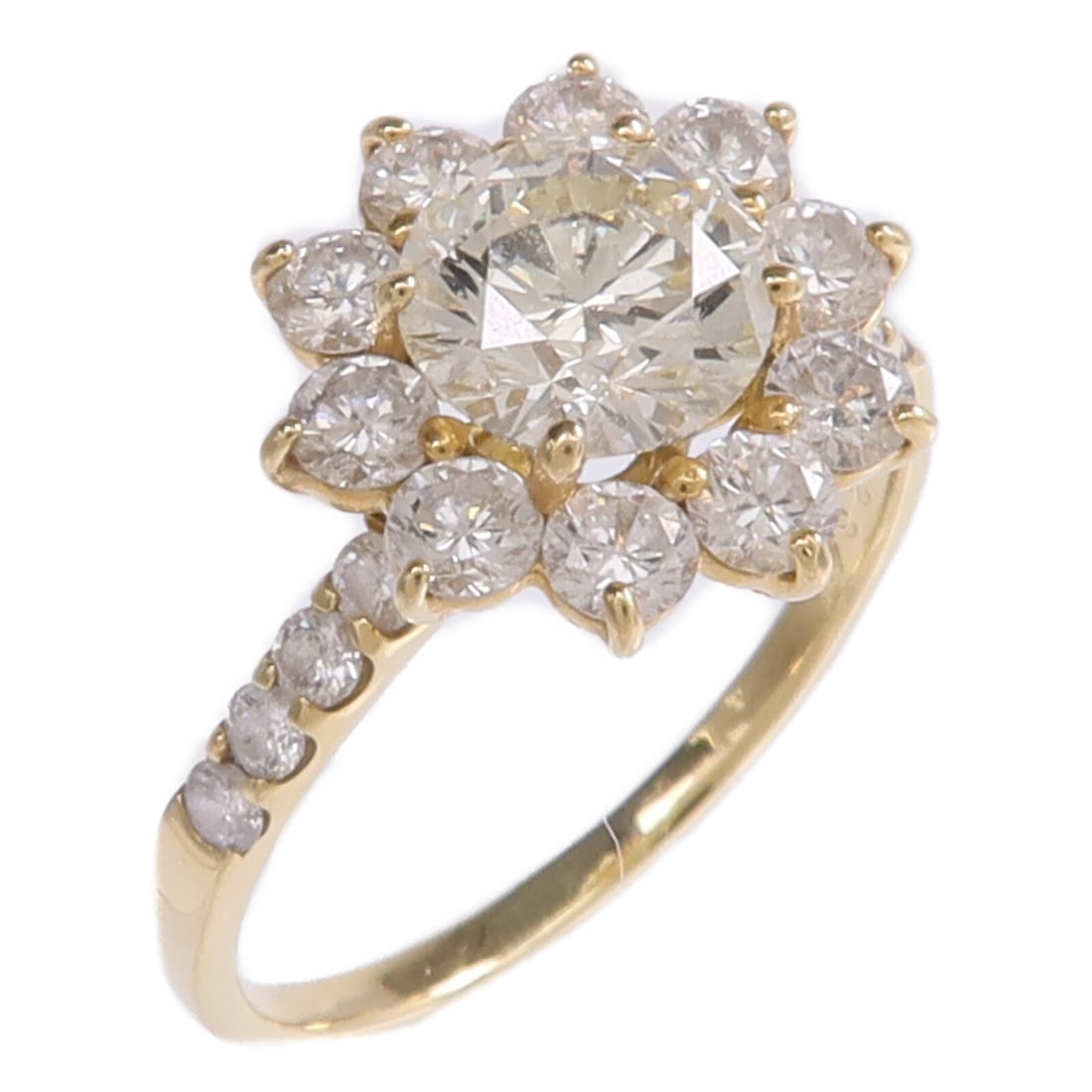 18K Yellow Gold Diamond Ring Size 7.5 by JEWELRY (1 of 8)