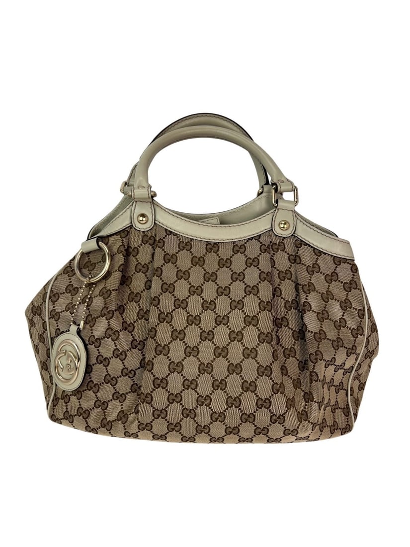 Gucci Sukey Guccissima GG Canvas Medium Hobo Shoulder Bag with Gold Accents (1 of 12)