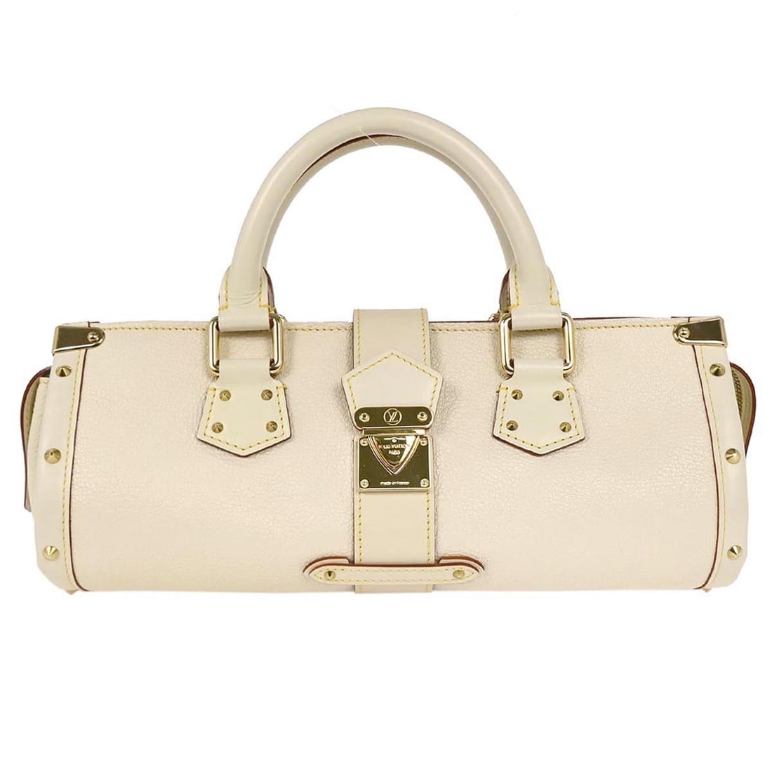 White Suhali L'Epanoui Bag by Louis Vuitton: White Suhali L'Epanoui Bag by Louis Vuitton This pre-owned Louis Vuitton Suhali L'Epanoui handbag in white offers a stylish and functional design. It is in good condition with minor exterior signs of