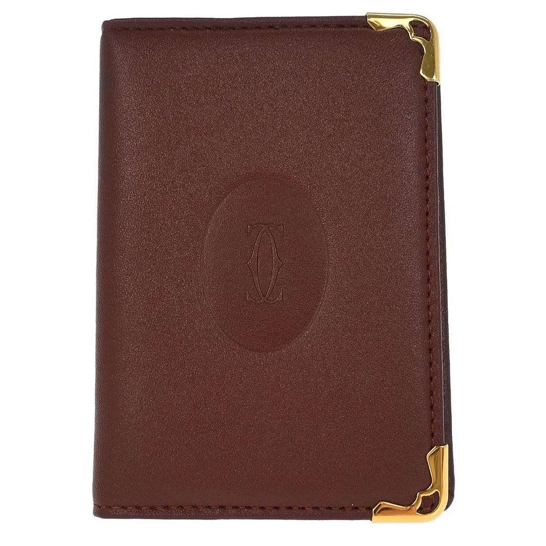 Vintage Bordeaux Leather Card Wallet by Cartier (1 of 7)