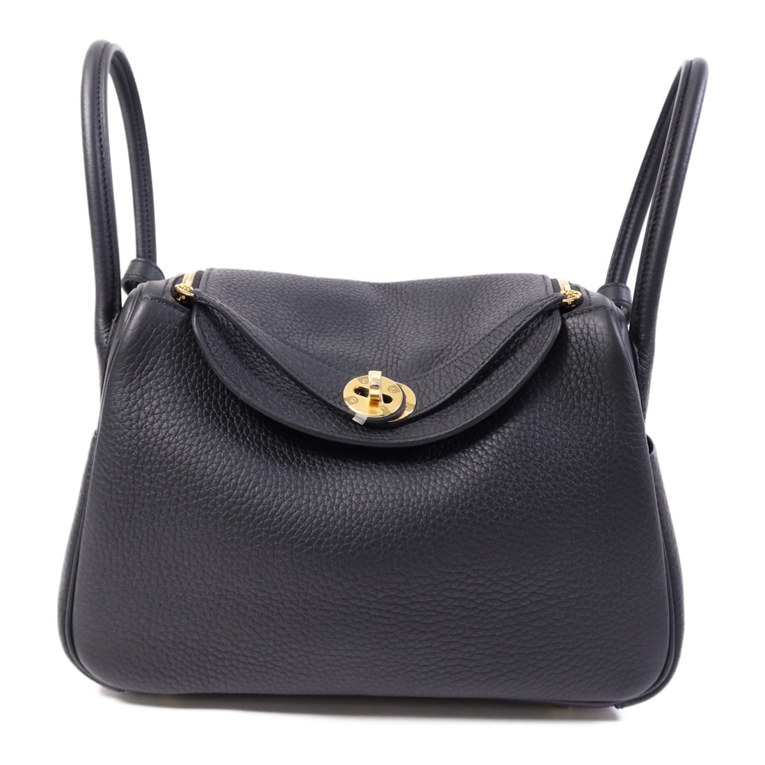 HERMES Lindy 26 Black Clemence Leather 2 Way Shoulder Bag (1 of 14)