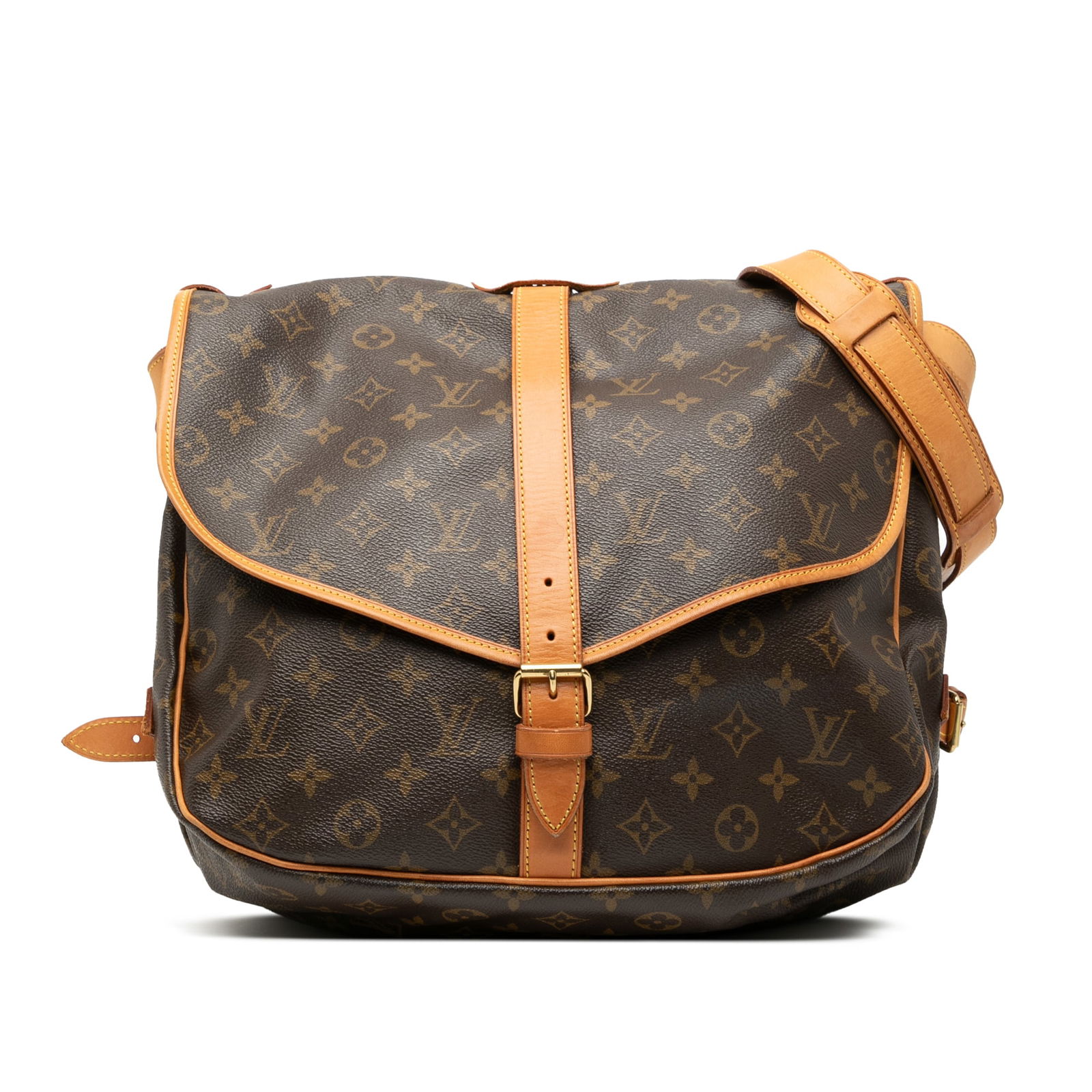 Louis Vuitton Saumur 35 Brown Monogram Canvas Shoulder Bag (1 of 7)