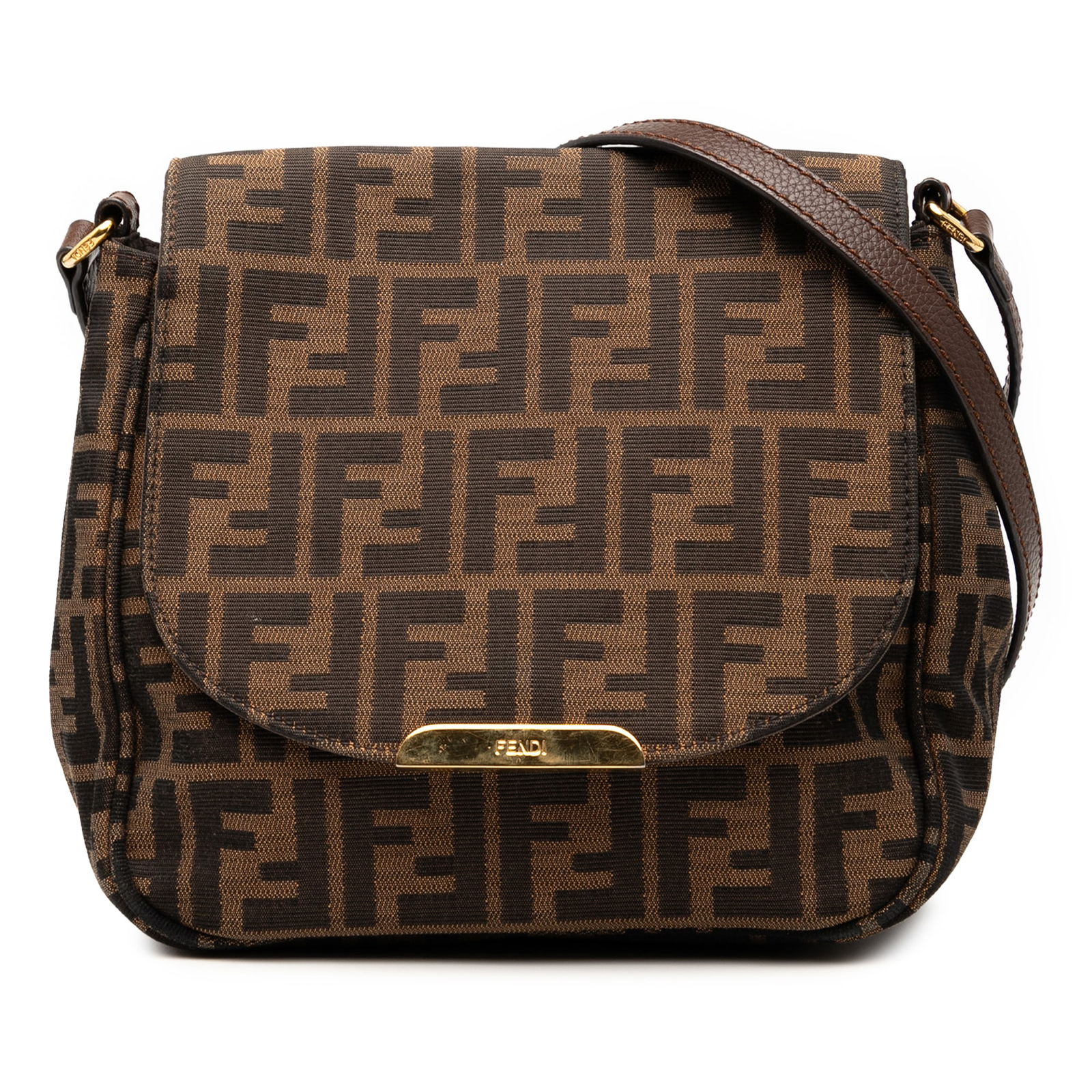 Fendi Small Zucca Canvas Artic Crossbody Bag Brown Fabric Italy: Fendi Small Zucca Canvas Artic Crossbody Bag Brown Fabric Italy This stylish Fendi Small Zucca Canvas Artic Crossbody bag combines functionality with a chic design. It features a durable canvas body a