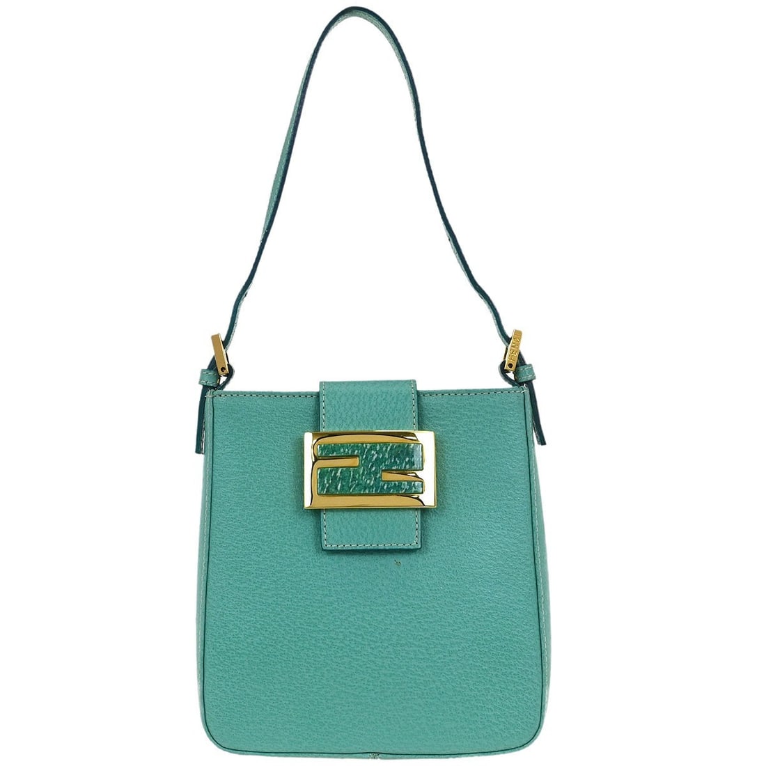 Fendi Green Leather Mini Top Handle Handbag 2454/M7920/018 (1 of 10)