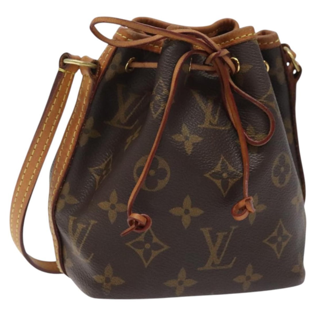 Louis Vuitton Nano Noe Multicolour Mini Shoulder Bag: Louis Vuitton Nano Noe Multicolour Mini Shoulder Bag This Louis Vuitton Nano Noe shoulder bag features a multicolour design and is intended for female use. The exterior shows signs of use, including r