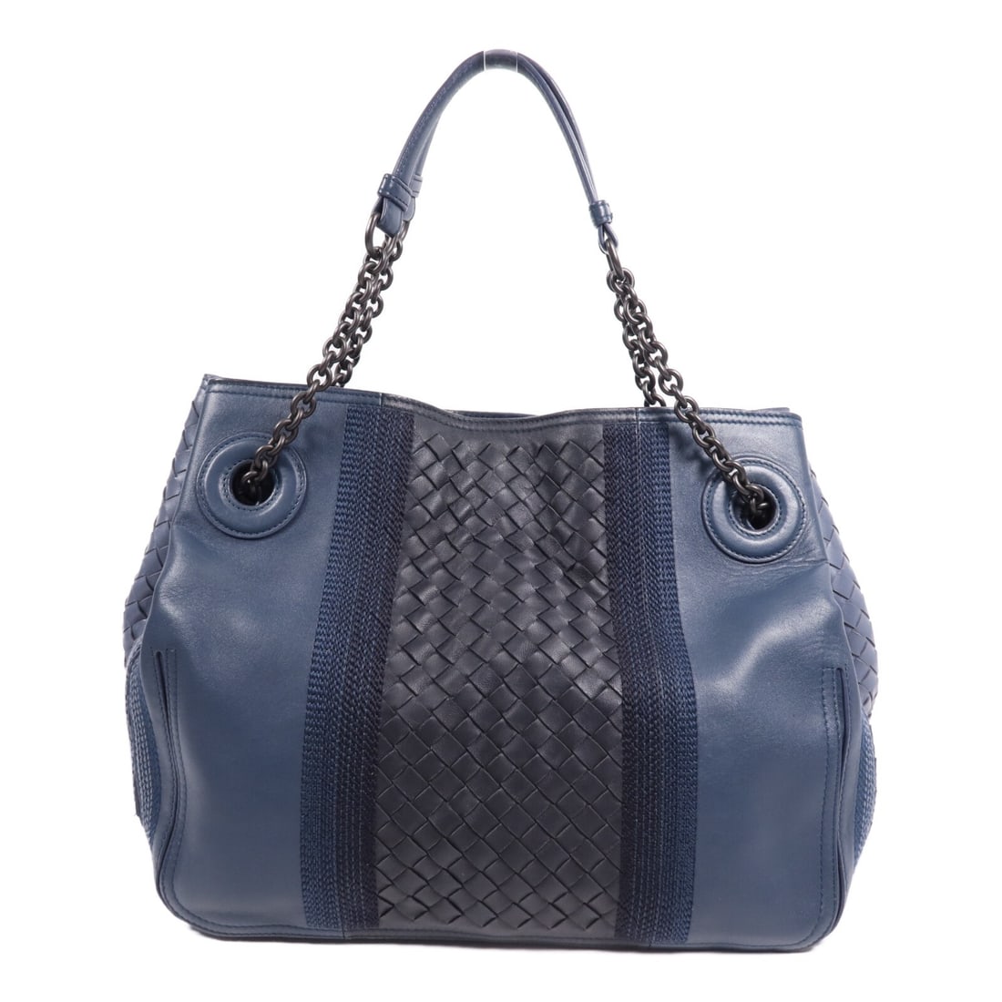 Bottega Veneta Blue Lambskin Chain Shoulder Bag (1 of 14)