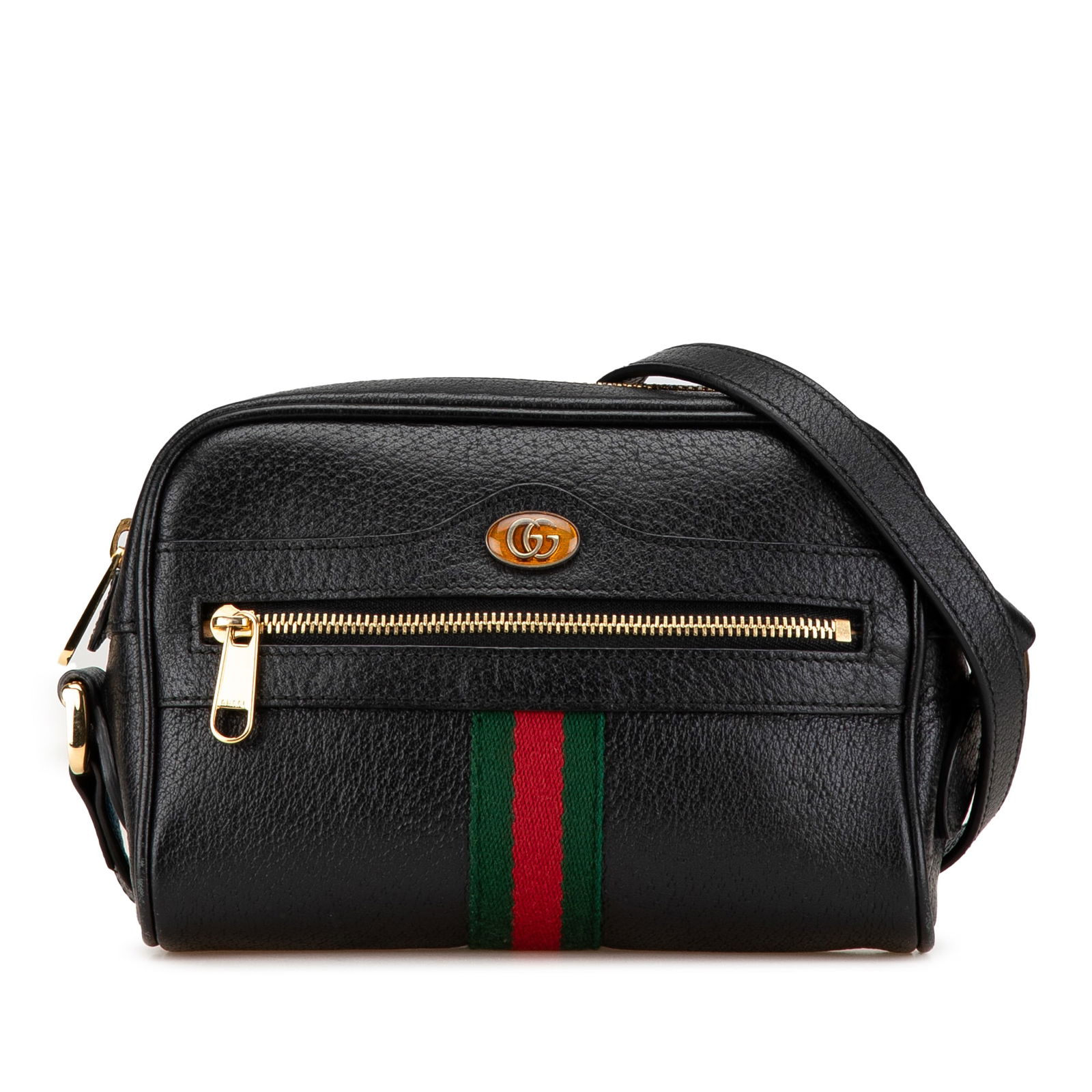 Gucci Mini Leather Ophidia Crossbody Bag Black Italy (1 of 13)