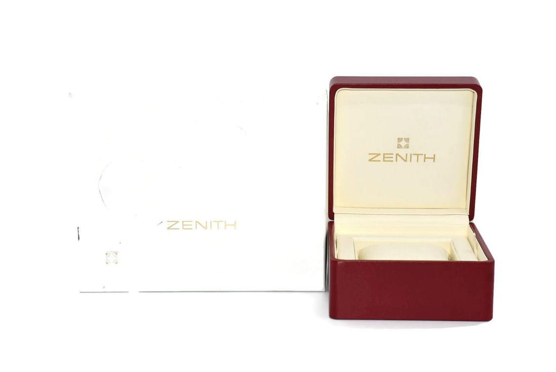 Zenith 100% Authentic Single Watch Presentation Box 9x7x4: Zenith 100% Authentic Single Watch Presentation Box 9x7x4 This Zenith Presentation Box is designed for single watch storage, showcasing a sleek and elegant design. Measuring 9x7x4 inches, this box is