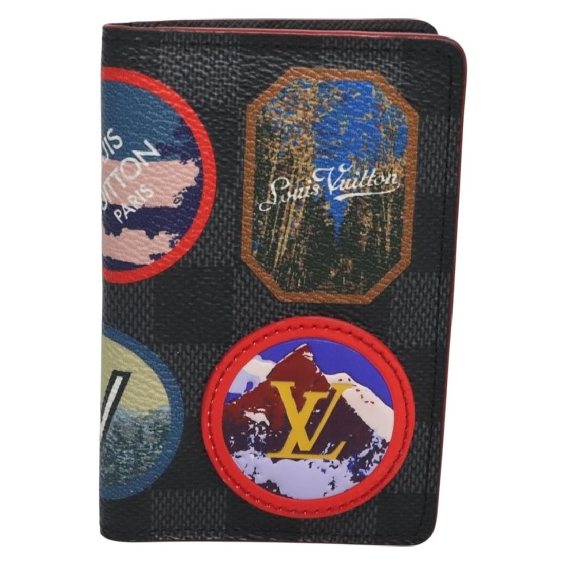 LOUIS VUITTON N60130 Damier Graphite Card Case with Dust Bag: LOUIS VUITTON N60130 Damier Graphite Card Case with Dust Bag Introducing the LOUIS VUITTON Damier Graphite Alps Organizer De Poch Case, a stylish and functional card case crafted from premium Damier G