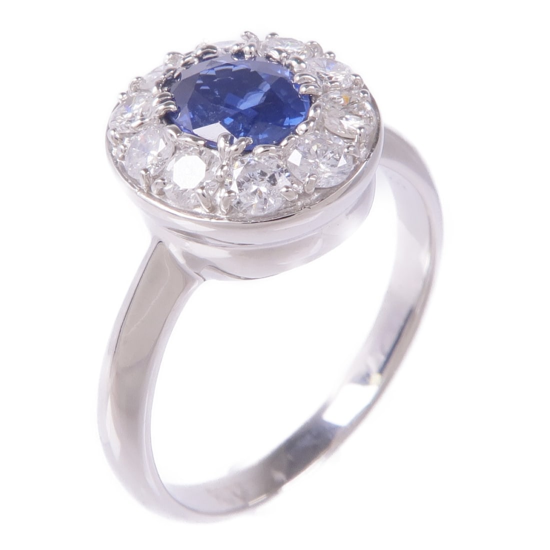 Sapphire Diamond Ring in Platinum PT900 Size 7 (1 of 7)