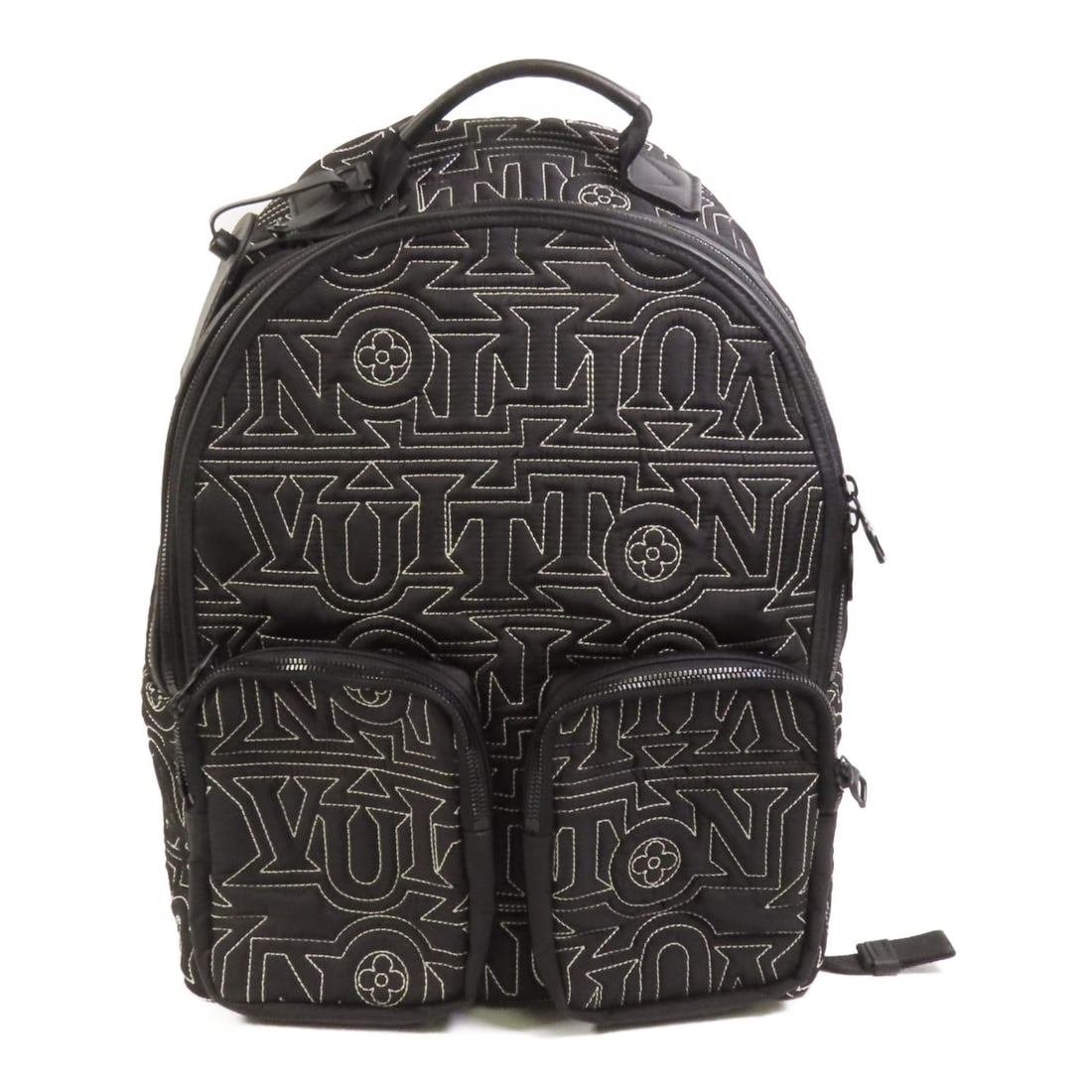 Louis Vuitton Snow Capsule M21426 Black and White Nylon Backpack: Louis Vuitton Snow Capsule M21426 Black and White Nylon Backpack This Louis Vuitton Snow Capsule Backpack features a sleek black and white design crafted from durable nylon. The rucksack-style backpac