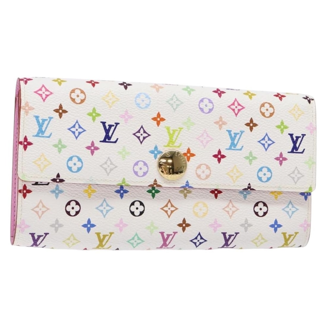 LOUIS VUITTON Multicolor Portefeuille Sarah Wallet M60667 White Canvas: LOUIS VUITTON Multicolor Portefeuille Sarah Wallet M60667 White Canvas This Louis Vuitton Multicolor Portefeuille Sarah Wallet is a chic and stylish accessory crafted from Monogram Multicolor Canvas.