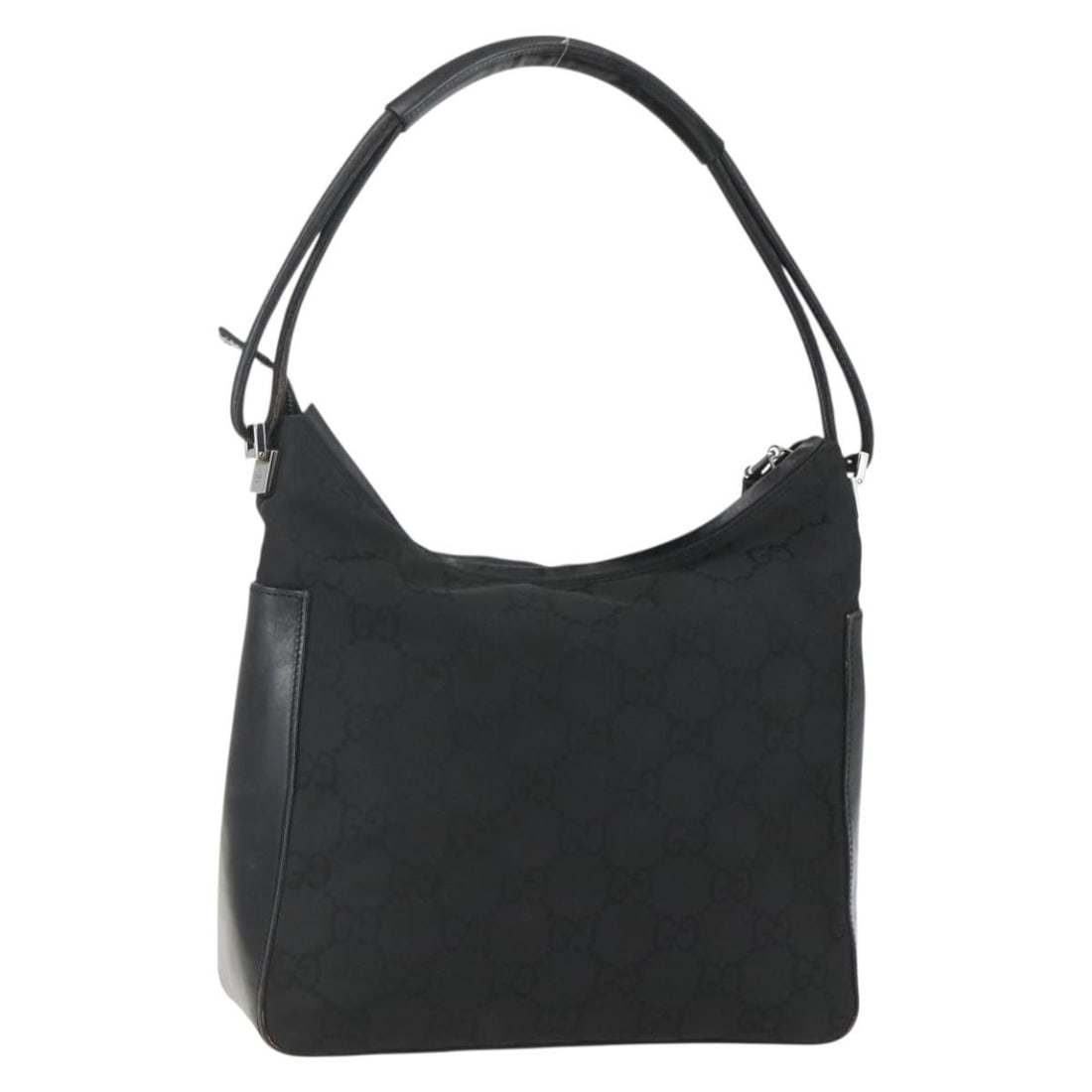 Pre-owned Gucci Black Vintage Hobo Shoulder Bag with Zip Closure: Pre-owned Gucci Black Vintage Hobo Shoulder Bag with Zip Closure This pre-owned Gucci Vintage Zip Hobo is a women's shoulder bag in black. It is in good condition with visible signs of use, including