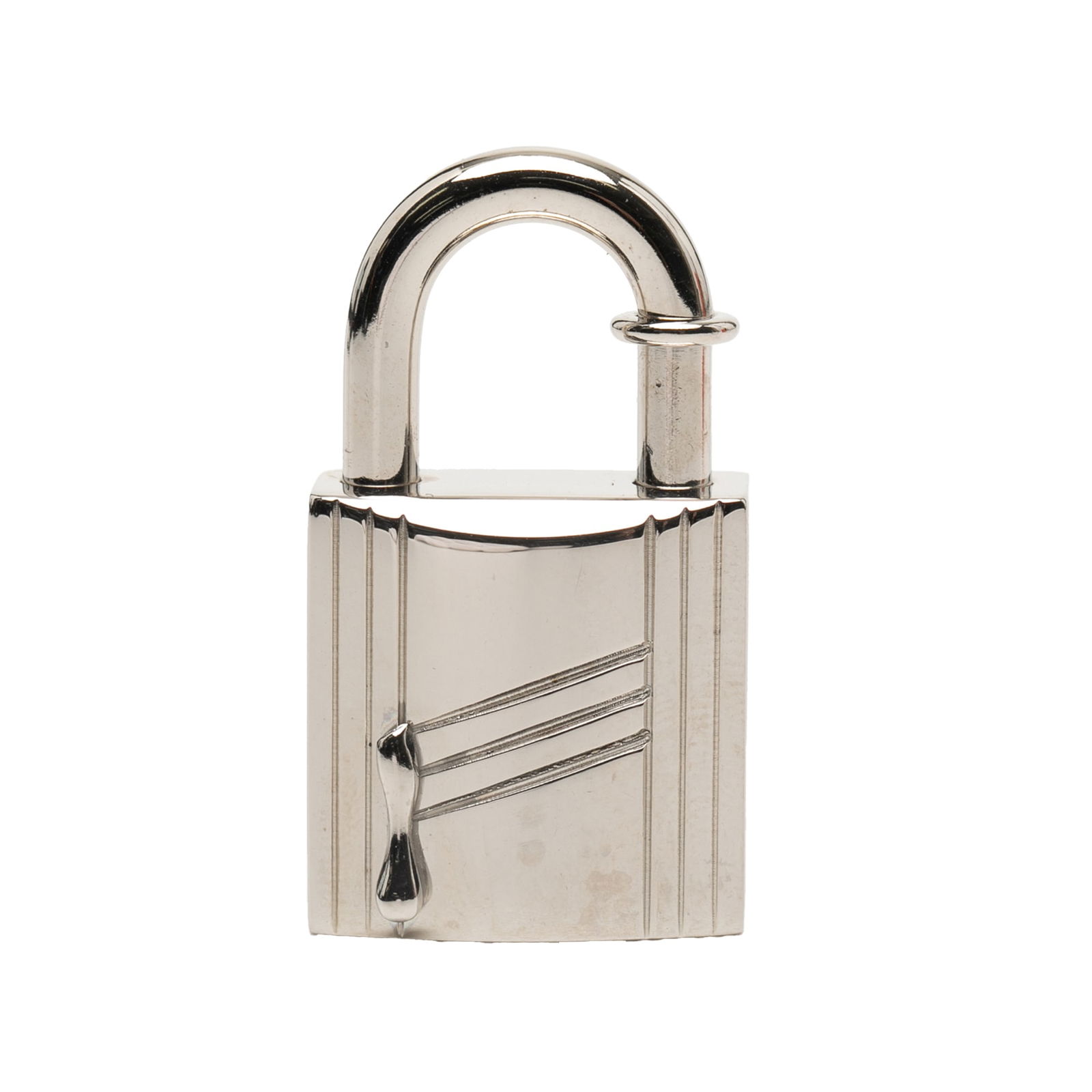 Hermes Palladium Plated Annee Arbre Lock Charm Silver (1 of 4)