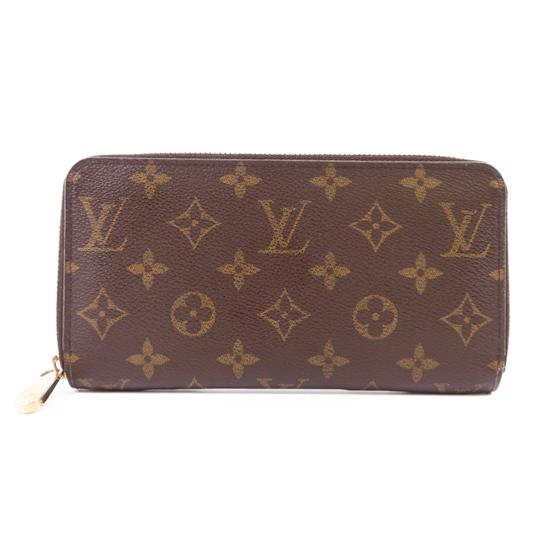Louis Vuitton Monogram Brown Coated Canvas Long Zipper Wallet M42616 (1 of 13)