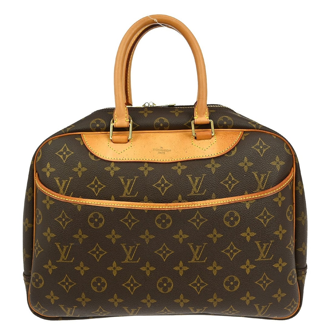 Louis Vuitton Deauville Bowling Vanity Handbag M47270 Monogram Canvas Brown (1 of 10)