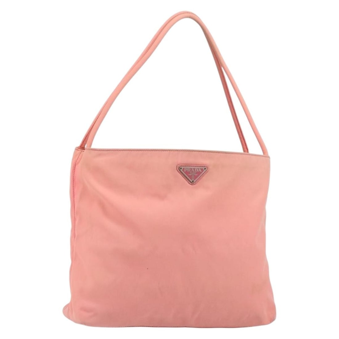 Pink Prada Shoulder Purse Vintage Design: Pink Prada Shoulder Purse Vintage Design This pre-owned Prada vintage shoulder bag features a pink exterior and is designed for female use. It shows signs of previous use, including surface rubbing, s
