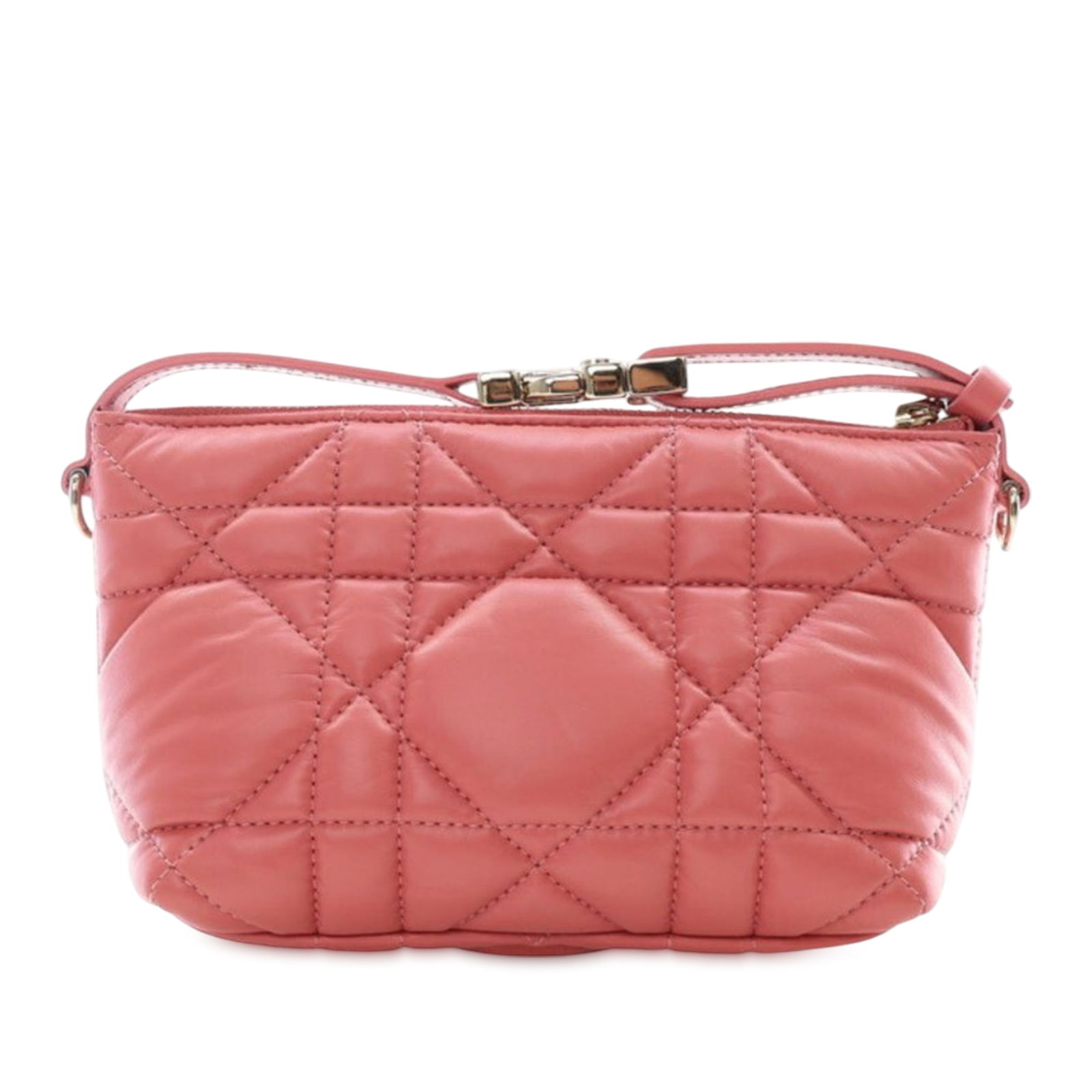Dior Small Calfskin Macrocannage Nomad Pouch Pink Leather Bag (1 of 12)
