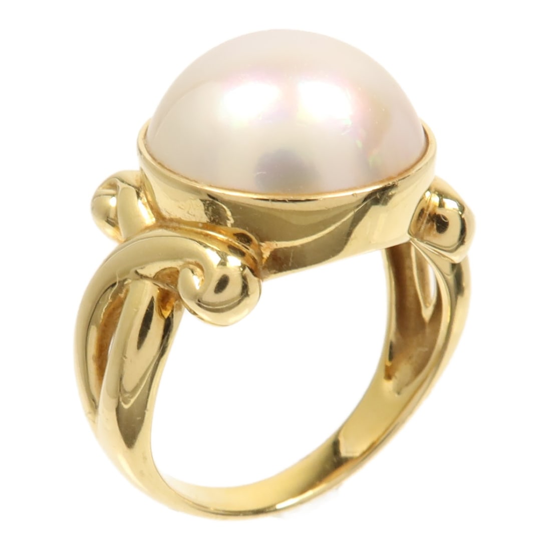 TASAKI Mabe Pearl Ring in 18K Yellow Gold Size 6.5 (1 of 7)