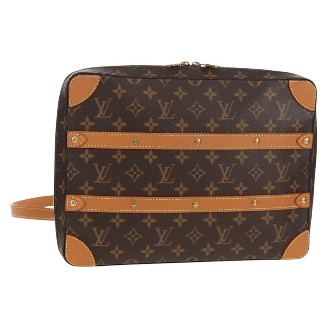 LOUIS VUITTON Monogram Soft Trunk Messenger Bag M68494 with Dust Bag: LOUIS VUITTON Monogram Soft Trunk Messenger Bag M68494 with Dust Bag Introducing the LOUIS VUITTON Monogram Soft Trunk Messenger MM Bag, a stylish shoulder bag crafted from high-quality Monogram Canva