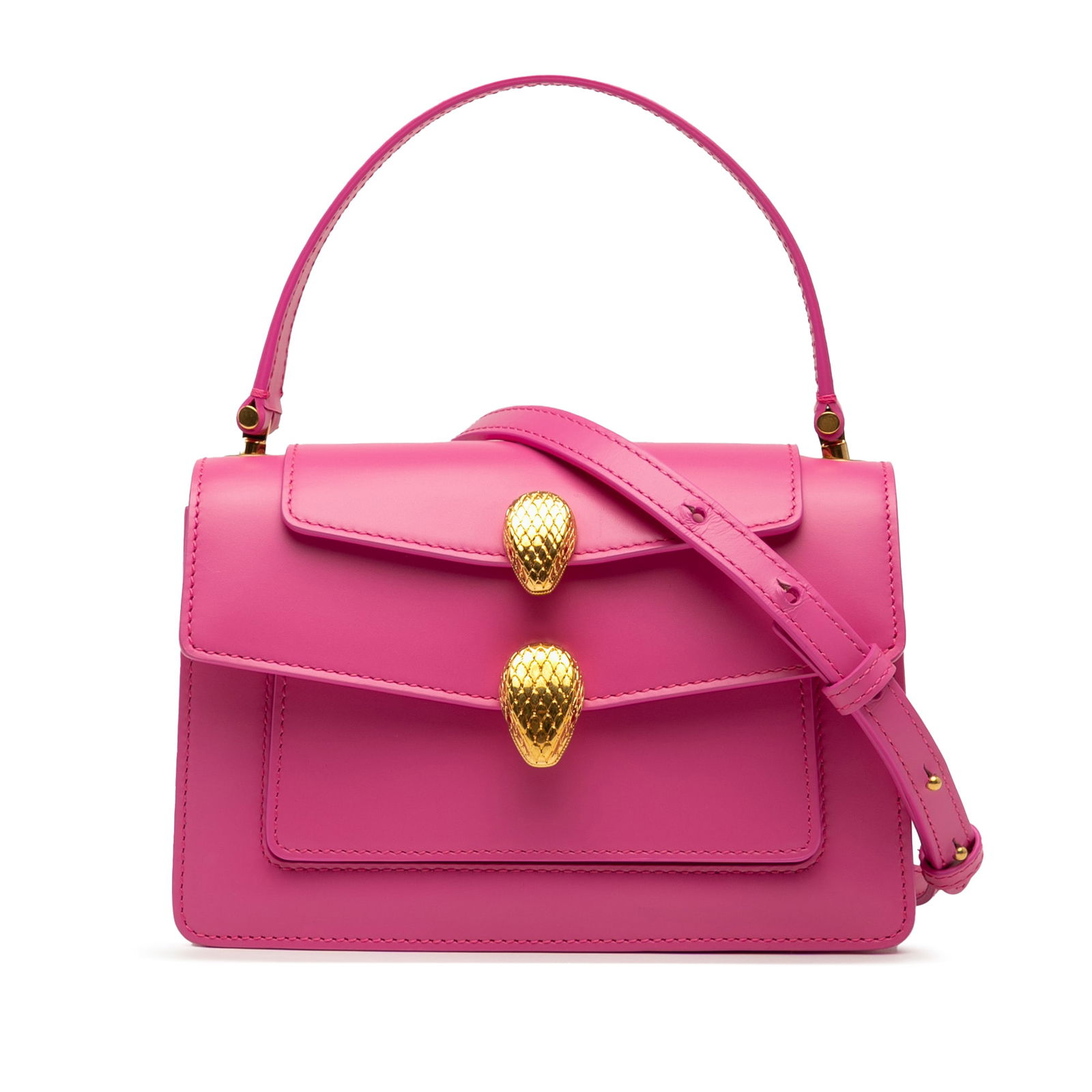 Bvlgari Alexander Wang Leather Serpenti Convertible Bag Pink (1 of 7)