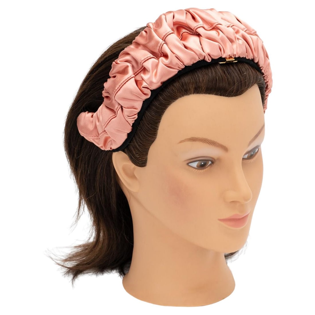 Fendi Silk Rouched Hairband in Rose with Dust Cover (1 of 6)
