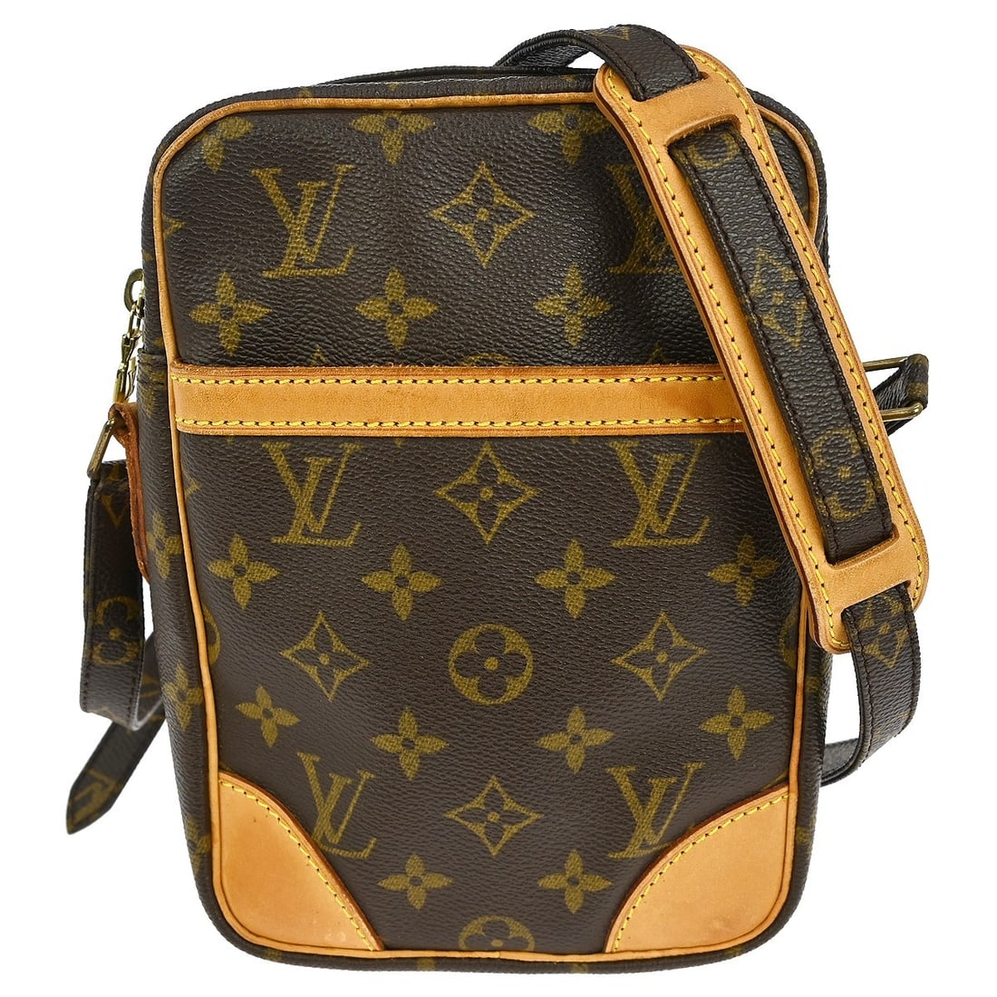 Louis Vuitton Danube Monogram Crossbody Bag M45266 Brown Leather (1 of 10)