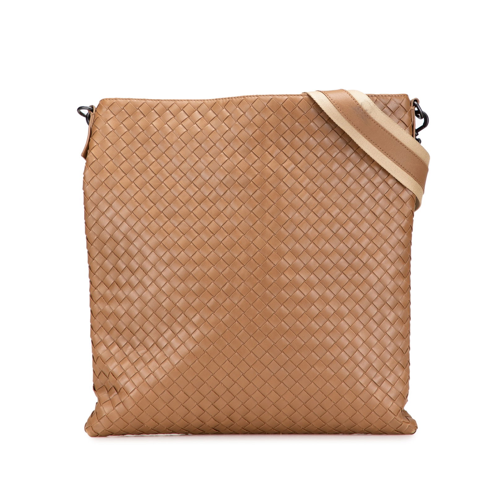 Bottega Veneta Nappa Intrecciato Brown Leather Crossbody Bag (1 of 10)