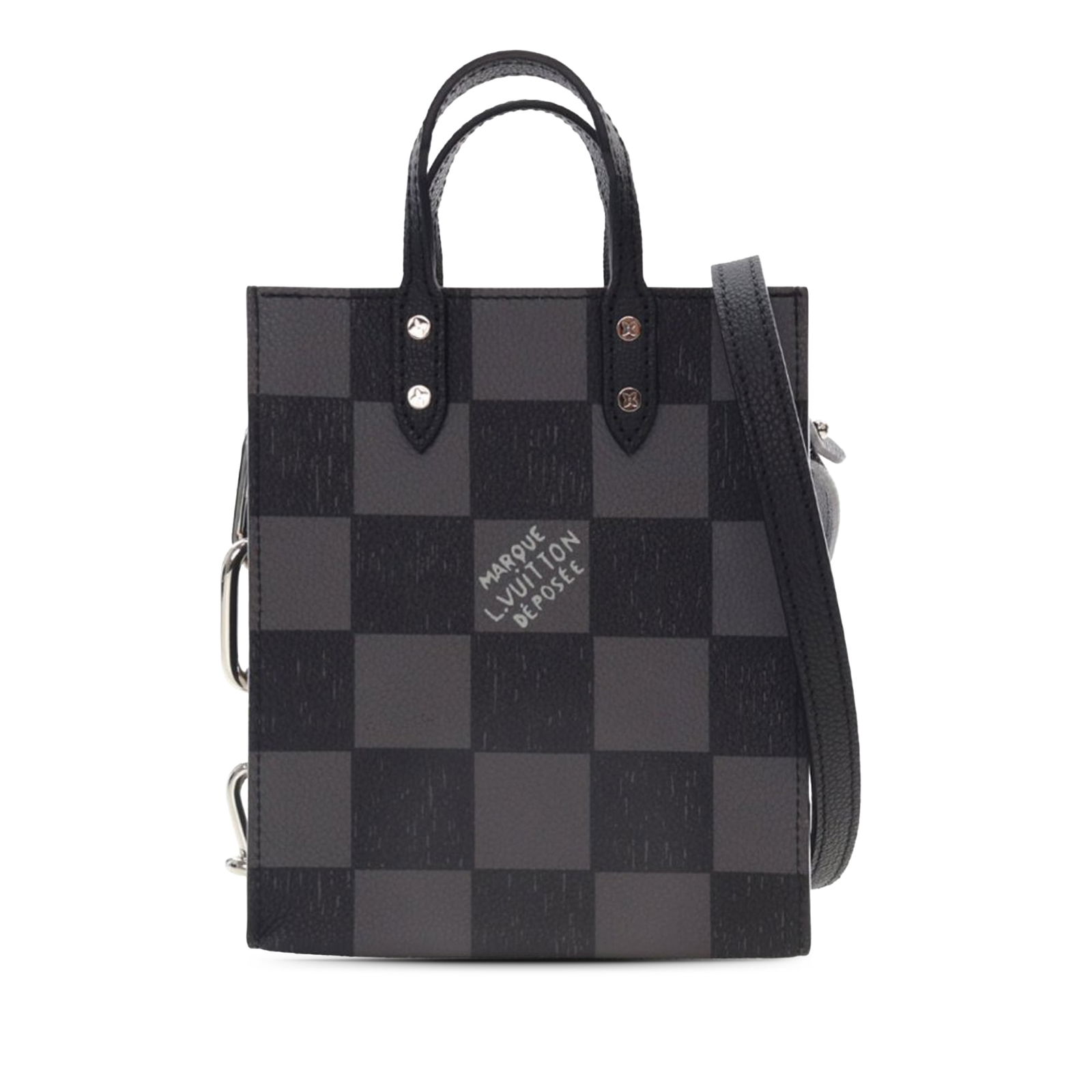 Louis Vuitton Damier Sac Plat XS Black Canvas Bag (1 of 14)