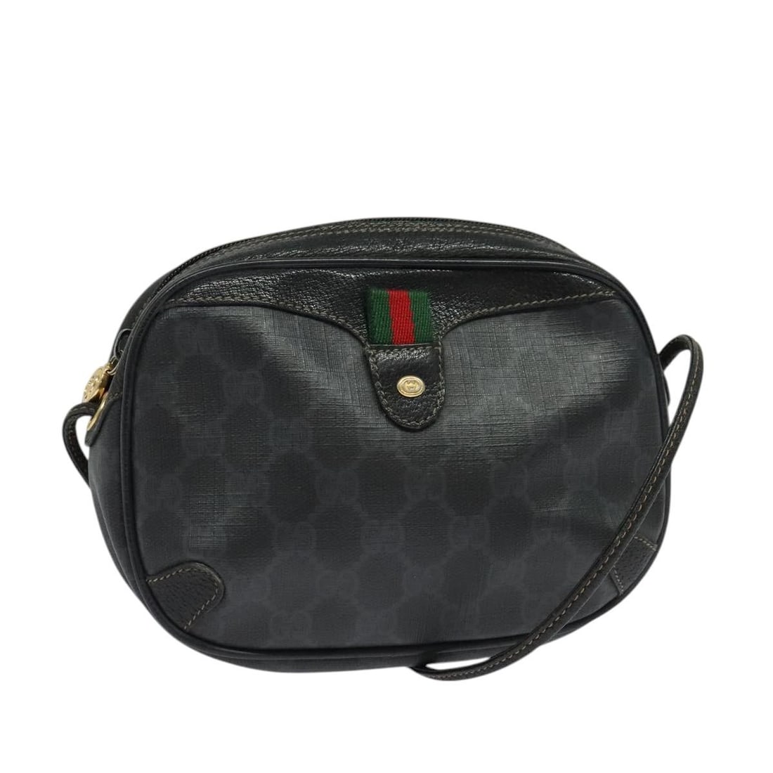 GUCCI GG Supreme Web Sherry Line Shoulder Bag PVC Black 156 02 066 Auth: GUCCI GG Supreme Web Sherry Line Shoulder Bag PVC Black 156 02 066 Auth Elevate your style with this authentic GUCCI GG Supreme Web Sherry Line Shoulder Bag, expertly crafted in Italy from durable PVC