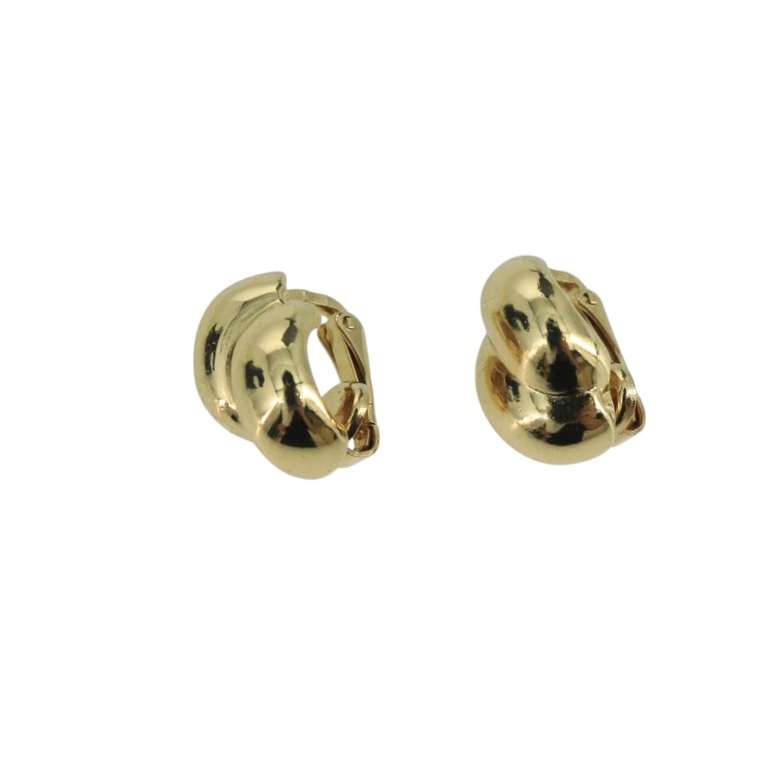Vintage Christian Dior Gold Tone Round Clip-On Earrings (1 of 1)