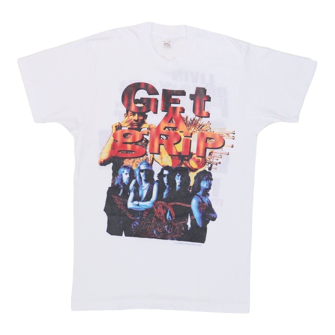 Vintage 1993 Aerosmith Get A Grip Shirt 100% Cotton White: Vintage 1993 Aerosmith Get A Grip Shirt 100% Cotton White This original vintage 1993 Aerosmith Get A Grip shirt is a must-have for fans and collectors alike. Crafted from 100% cotton, this shirt featu