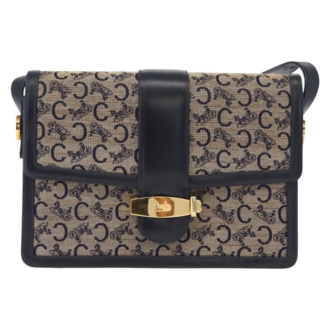 C Sulky navy shoulder bag by Celine: C Sulky navy shoulder bag by Celine This pre-owned Celine C Sulky shoulder bag comes in navy and is designed for female use. It is in good condition with signs of rubbing, stains, and slight loss of s