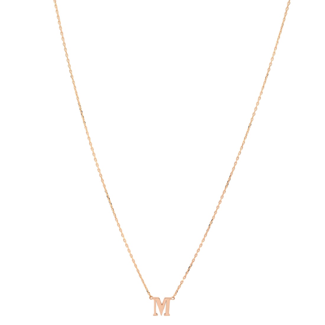 Rachel Koen 10k Yellow Gold Initial 'M' Diamond Pendant Necklace (1 of 3)