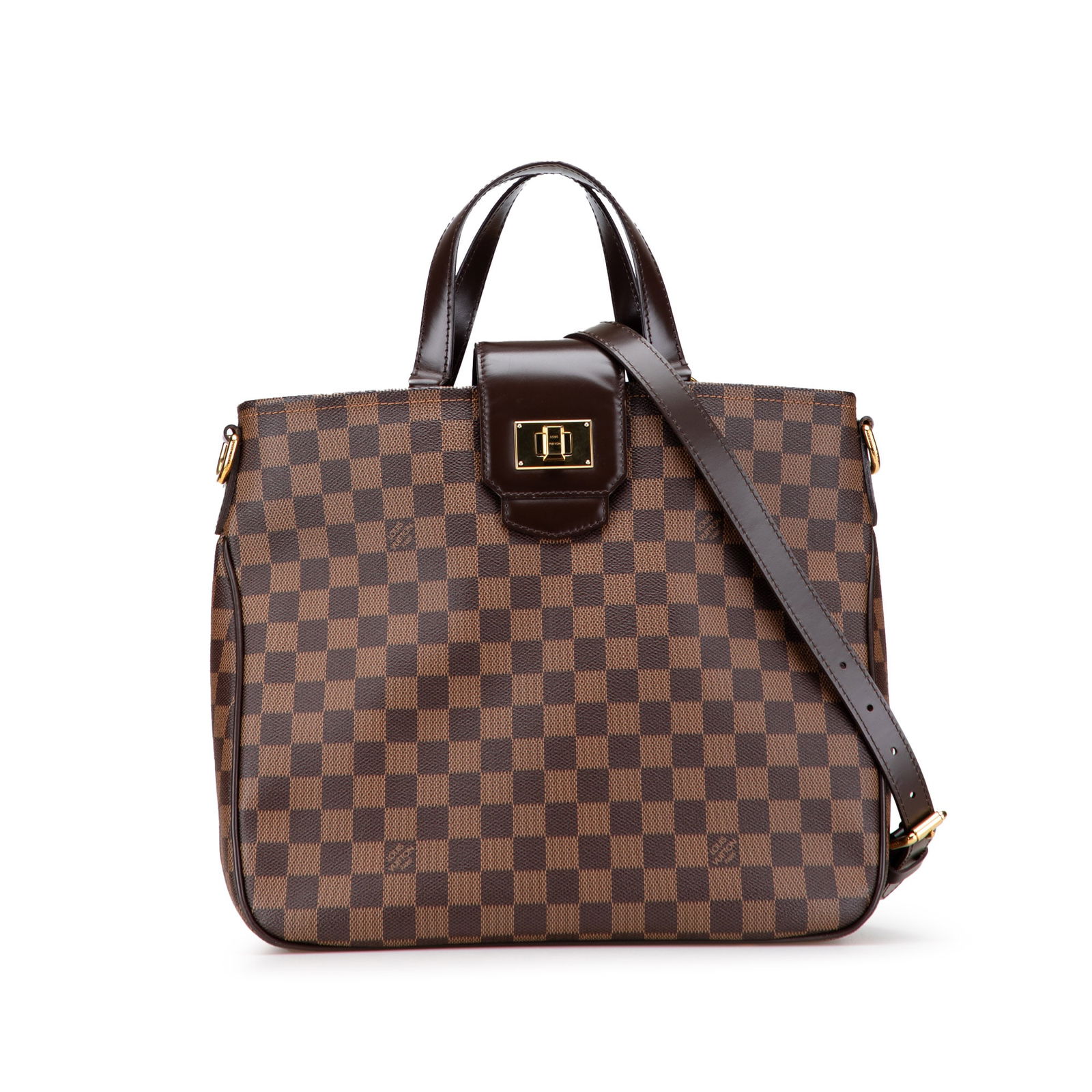 Louis Vuitton Damier Ebene Cabas Rosebery Brown Canvas Tote: Louis Vuitton Damier Ebene Cabas Rosebery Brown Canvas Tote The Louis Vuitton Damier Ebene Cabas Rosebery is a stylish and functional handbag made from durable damier ebene canvas. It features elegant