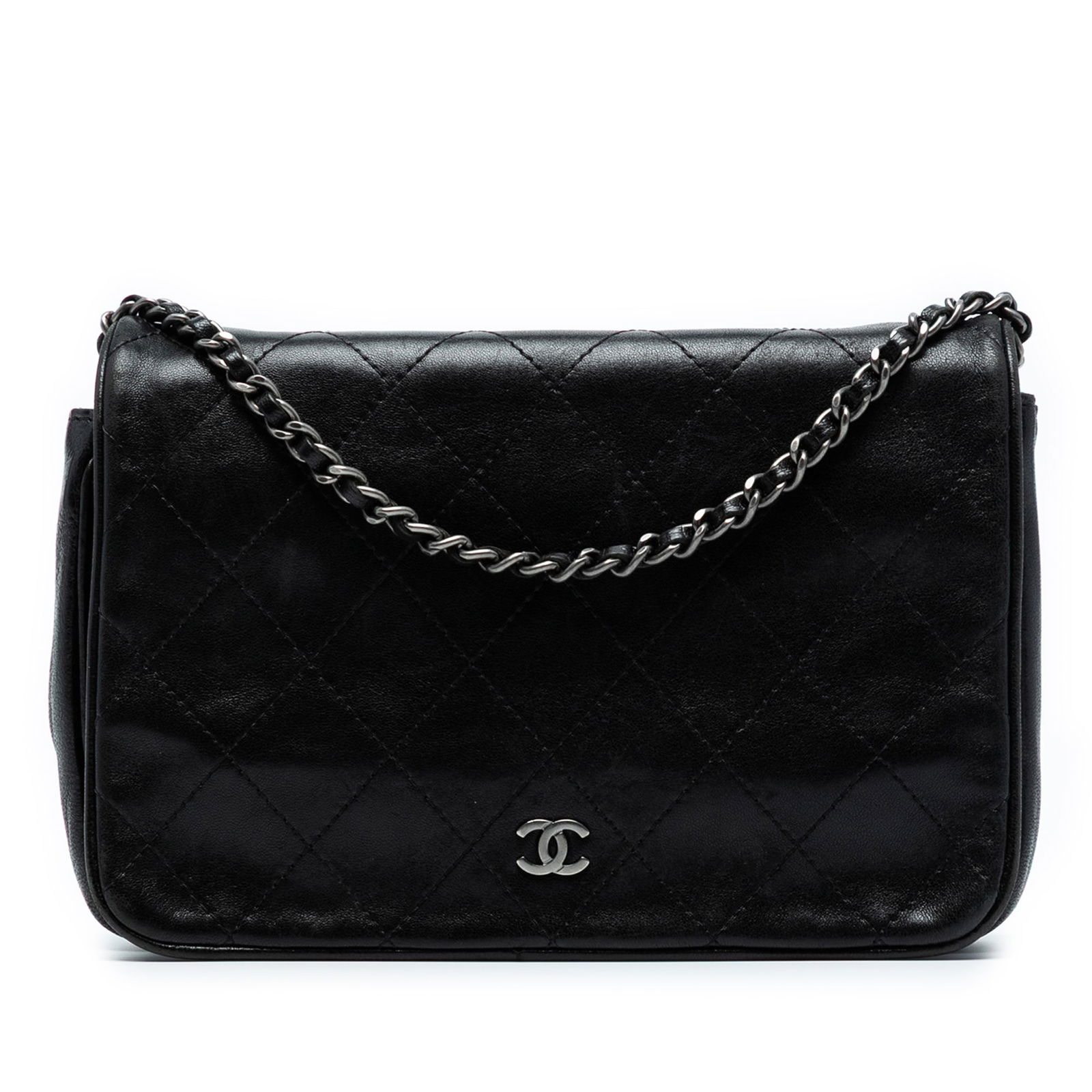 Chanel CC Quilted Lambskin Black Wallet on Chain (1 of 8)